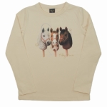 Bluzka dziewczęca na długi rękaw z konikami Atut