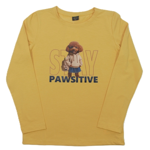 Bluzka dziewczęca na długi rękaw z pieskiem Atut