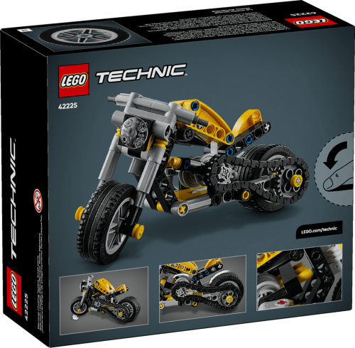 LEGO TECHNIC 42225 Żółty motocykl 7+