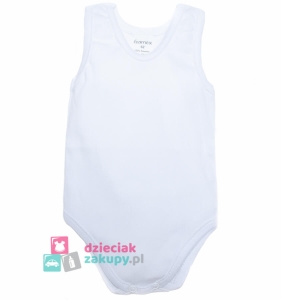 Białe body ramiączko dla niemowlaka