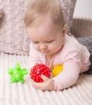 Gumowe sensoryczne piłki z kolcami zestaw 3 szt.