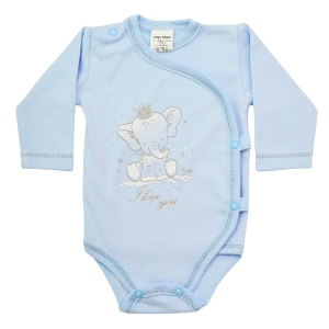 Body dla niemowlaka długi rękaw wcześniak niebieskie rozmiar 44 cm