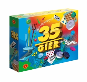 Zestaw gier planszowych zręcznościowych i karcianych 35 gier