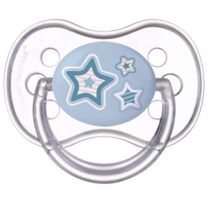 Canpol smoczek symetryczny silikonowy 6-18m 22/581_blu