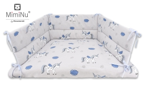 Pościel 3 elementowa do łóżeczka jednorożce granatowa