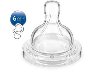 Smoczek silikonowy do butelki classic+ philips avent poziom kaszka