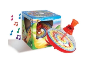 Zabawka bączek z pozytywką