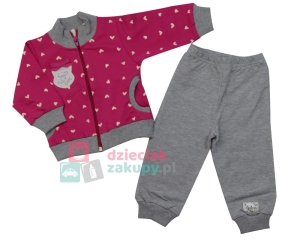 Dres dziewczęcy serduszka różowy