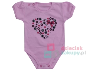 Body dziewczęce serduszko różowe
