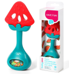 BabyOno gryzak silikonowy miękki z grzechotką 499/02