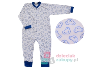 Pajac niemowlęcy bez stópek koala biały