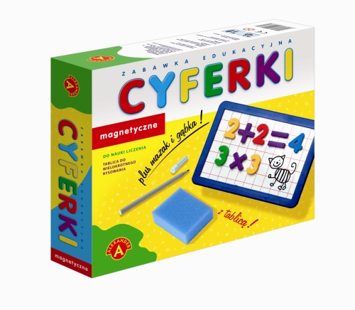tablica magnetyczna z cyferkami