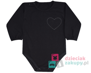 Czarne body niemowlęce serce Mrofi