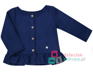 Sweter rozpinany dla niemowlaka dziewczynki falbanka