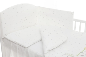 Pościel do łóżeczka 3 elementowa piesek kremowa