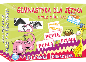 Układanka gra edukacyjna dla 5 latki gimnastyka dla języka oraz oka