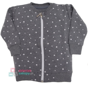 Mrofi bluza dla niemowlaka dziewczynki szara gwiazdka