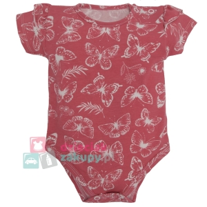 Mrofi body niemowlęce dla dziewczynki na krótki rękaw w kwiatki