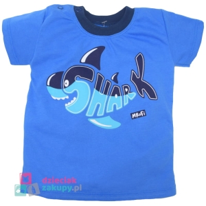 Mrofi bluzka dla chłopca na krótki rękaw Shark niebieska