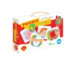 Puzzle układanka dla rocznego dziecka super buźki