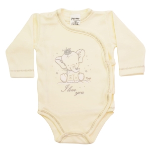 Body dla niemowlaka długi rękaw wcześniak kremowe lub białe rozmiar 44 cm