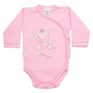 Body dla niemowlak długi rękaw wcześniak różowe rozmiar 50 cm