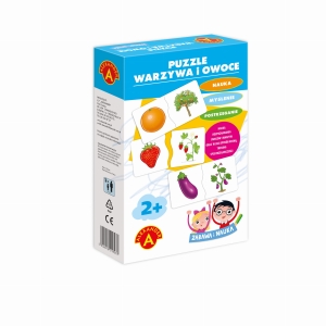 Układanka puzzle dla 3 latka warzywa i owoce
