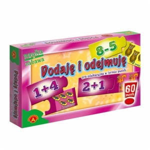 Puzzle gra edukacyjna dla 4 latka dodaję i odejmuję