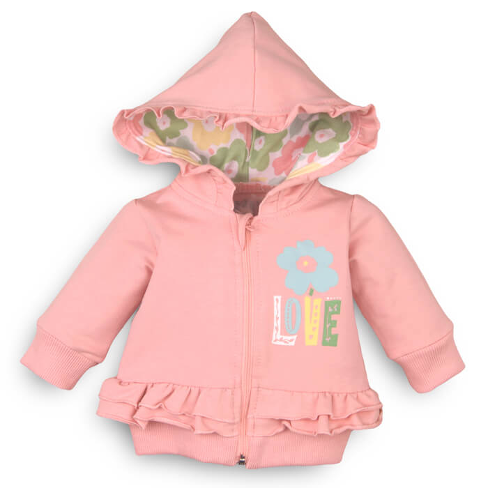 bluza dla dziewczynki niemowlaka z bawełny organicznej